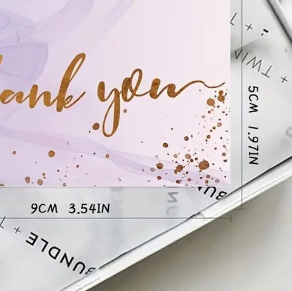 Purple ombre thank you cards